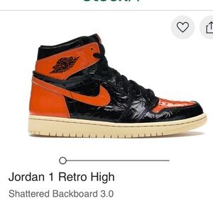 Jordan 1 Retro High Black and Orange Sneakers